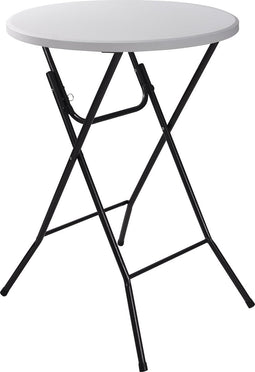 ERRO Statafel Ø80x110cm - wit/grijs