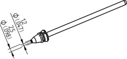 Ersa 0742ED1225H/SB Desoldeerpunt Conisch Lengte soldeerpunt: 79.25 mm Inhoud: 1 stuk(s)