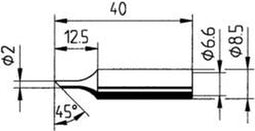 Ersa 0832FDLF Soldeerpunt Schuin Grootte soldeerpunt 2 mm Inhoud: 1 stuk(s)