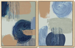 Schilderij DKD Home Decor Sixties Abstract 60 x 4 x 80 cm (2 Stuks)