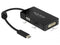 Delock 63925 - Adapter USB-C naar HDMI DVI VGA - DP Alt Mode - Zwart