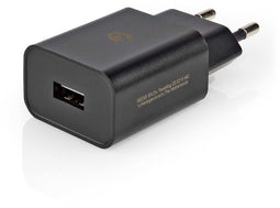 Nedis WCHAU242ABK - USB-wandlader - 2,4 A snel opladen - Zwart