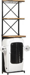 vidaXL - Wijnkast - tractor - 49x31x172 - cm - ruw - mangohout - wit