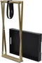 vidaXL - Klaptafel - 48x34x61 - cm - MDF - goudkleurig - en - zwart