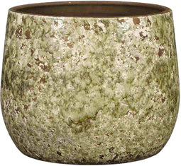 Mica Decorations Bloempot Antica - 32x32x25 cm - Terracotta - Groen