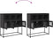 vidaXL - Dressoir - 100,5x39x107 - cm - koudgewalst - staal - zwart