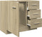 vidaXL - Wastafelkast - 63x30x54 - cm - bewerkt - hout - sonoma - eikenkleurig