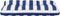 vidaXL - Palletkussen - gestreept - 80x40x12 - cm - stof - blauw - en - wit