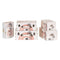 Decoratieve Doos Blommor Canvas 24 x 18 x 6 cm DMF (2 Onderdelen)