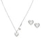 Emporio Armani Dames Sieraden geschenkset - Hartketting en oorbellen - Zilverkleurig
