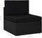 vidaXL - Driezitsbank - sectioneel - poly - rattan - zwart