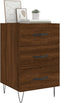 vidaXL - Nachtkastje - 40x40x66 - cm - bewerkt - hout - bruin - eikenkleur