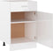 vidaXL - Onderkast - met - lade - Lyon - 50x46x81,5cm - bewerkt - hout - hoogglans - wit