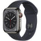 Apple Watch Series 8 - 41mm - Roestvrij staal - Grafiet - GPS + Cellular