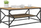 vidaXL - Salontafel - met - Plank - – - Artisan - Eiken, - 90x50x40 - cm, - Gemaakt - van - Geschikt - Hout