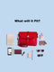 Pia Sassi - Leren Handtas - 25 x 19 x 8 cm - Rood