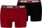 Puma Boxershorts Dual Logo 2-pack Burgundy-S