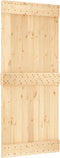 vidaXL - Schuifdeur - met - beslag - 90x210 - cm - massief - grenenhout