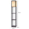 Coast 3-niveau leglamp plank moderne vloerlamp vloerlamp 26 x 26 x 160 cm zwart