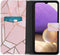 iMoshion Hoesje Geschikt voor Samsung Galaxy A32 (5G) Hoesje Met Pasjeshouder - iMoshion Design Softcase Bookcase - Roze / Pink Graphic