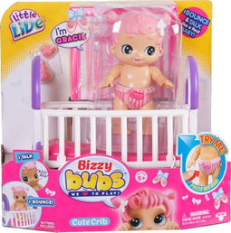 Little Live Bizzy Bubs Bouncing Baby Gracie - Speelfigurenset - Unieke acties - Roze