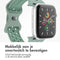 imoshion Sport⁺ bandje - Geschikt voor Apple Watch 1, 2, 3, 4, 5, 6, 7, 8, 9, 10 (42 mm), SE - 38/40/41 mm - Light Green & Green - M/L