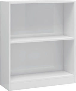 vidaXL - Boekenkast - 60x24x76 - cm - bewerkt - hout - hoogglans - wit