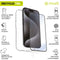 Muvit for Change iPhone 16 - Mobielhoesje en -beschermer - Bescherming tegen krassen - Zwart