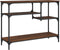 vidaXL - Wandtafel - met - schappen - 100x35x75 - cm - bruin - eikenkleur