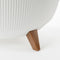 Mica Decorations Doppio - Bloempot op Poten - H22 x Ø47 cm - Gerecycled Plastic - Wit