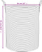 vidaXL - Opbergmand - Ø - 38x46 - cm - katoen - grijs - en - wit