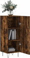 vidaXL - Dressoir - 34,5x34x90 - cm - bewerkt - hout - gerookt - eiken
