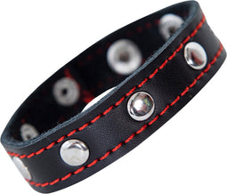 Cut4Men - 2-in-1 Armband & Ballstretcher - PU-Leer - Zwart/Rood