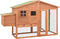 vidaXL - Kippenhok - met - nestkast - massief - vurenhout - grijs - en - wit