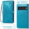iMoshion Hoesje Geschikt voor Google Pixel 6 Hoesje Met Pasjeshouder - iMoshion Mandala Bookcase - Turquoise