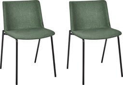 ESBON - Eetkamerstoel set van 2 - Groen - Stof