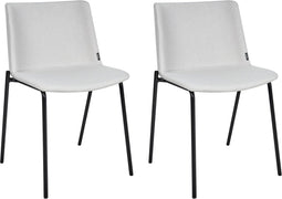 ESBON - Eetkamerstoel set van 2 - Lichtgrijs - Stof