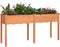 vidaXL - Plantenbak - met - voering - 161x45x76 - cm - massief - vurenhout - bruin