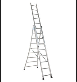 Escalo - Nivodor - Aluminium Reformladder - Trap met uitgewijde basis - 3x 9 Treden