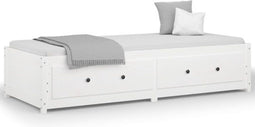 vidaXL - Slaapbank - 75x190 - cm - massief - grenenhout - wit