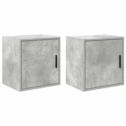 vidaXL - Garagewandkasten - 2 - st - bewerkt - hout - betongrijs