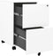 vidaXL - Ladeblok - verrijdbaar - 39x45x67 - cm - staal - wit