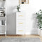 vidaXL - Dressoir - 34,5x34x90 - cm - bewerkt - hout - wit