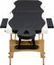 vidaXL - Massagetafel - inklapbaar - 2 - zones - hout - zwart - en - wit