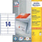 Huismerk Avery 3678 - Universele Etiket 97x37mm - 14 etiketten per vel - Wit (100 vellen)