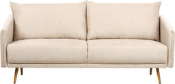 MAURA - Driezitsbank - Beige - Fluweel
