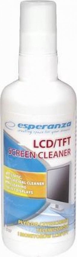 Esperanza LED / LCD / TFT Cleaning Spray Reinigingsspray | 100ml | Antistatisch | Bacteriedodend | Zeer Compacte Afmetingen – Perfect voor Onderweg | Geschikt voor Notebooks, Tablets, Smartphones, Monitors, Digital Cameras, Satellietnavigatie