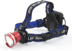 Esperanza Procyon | Hoofdlamp LED Cree T6 met Zoom Funktie | tot 300m | 600 lumen | Water- Stoof- Stotendicht | Aluminium 225g