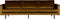 BePureHome Rodeo Bank 3-Zits - Velvet - Honing Geel - 85x277x86