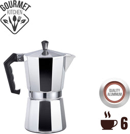 Espresso maker Aluminium 6 kops -Percolator - Italiaanse Koffiepot - Espresso